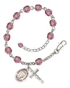 Saint Hannibal RB6000-9327 6mm Rosary Bracelet Available in 11 colors
