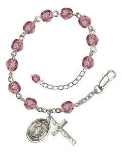 Saint Clement RB6000-9340 6mm Rosary Bracelet Available in 11 colors