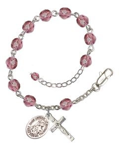 Saint Adrian of Nicomedia RB6000-9353 6mm Rosary Bracelet Available in 11 colors