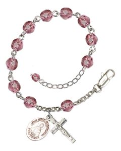 Saint Lydia Purpuraria RB6000-9411 6mm Rosary Bracelet Available in 11 colors