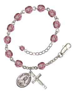 Saint Andre Bessette RB6000-9424 6mm Rosary Bracelet Available in 12 colors