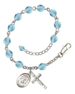 Saint Rita of Cascia RB6000-9094 6mm Rosary Bracelet Available in 11 colors
