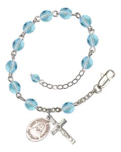Saint Pauline Visintainer RB6000-9391 6mm Rosary Bracelet Available in 11 colors
