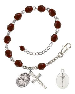 Saint John Paul II RB6000-9234 6mm Rosary Bracelet Available in 11 colors