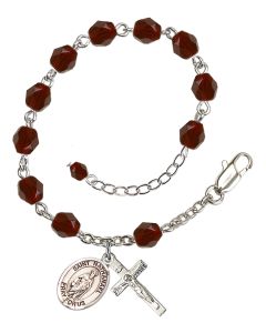 Saint Nathanael RB6000-9398 6mm Rosary Bracelet Available in 11 colors