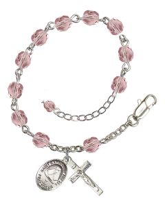 Saint Katharine Drexel RB6000-9015 6mm Rosary Bracelet Available in 11 colors