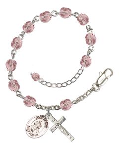 Saint Maron/Lacrosse RB6000-9417 6mm Rosary Bracelet Available in 11 colors