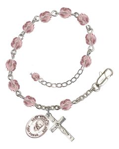 Saint Peter Claver RB6000-9442 6mm Rosary Bracelet Available in 11 colors