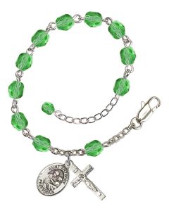 Saint Anthony RB6000-9004 6mm Rosary Bracelet Available in 11 colors