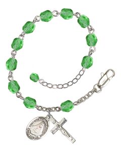 Saint Rose Philippine Duchesne RB6000-9371 6mm Rosary Bracelet Available in 11 colors