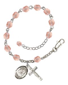 Saint Louise de Marillac RB6000-9064 6mm Rosary Bracelet Available in 11 colors