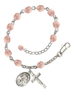 Saint John of God RB6000-9112 6mm Rosary Bracelet Available in 11 colors