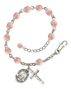 Saint Juliana of Cumae RB6000-9372 6mm Rosary Bracelet Available in 11 colors