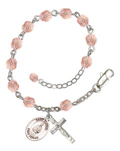 Saint Eligius of Noyon RB6000-9402 6mm Rosary Bracelet Available in 11 colors