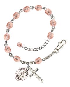 Saint Winifred of Wales RB6000-9419 6mm Rosary Bracelet Available in 11 colors