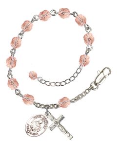 Saint Norbert of Xanten RB6000-9447 6mm Rosary Bracelet Available in 11 colors