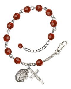 Saint John Baptist de la Salle RB6000-9262 6mm Rosary Bracelet Available in 11 colors