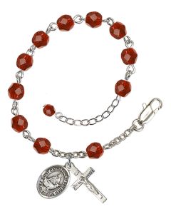 Saint Catherine of Sweden RB6000-9336 6mm Rosary Bracelet Available in 11 colors