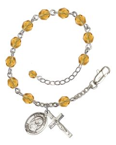 Saint Monica RB6000-9079 6mm Rosary Bracelet Available in 11 colors