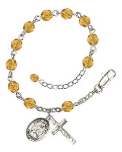 Saint Placidus RB6000-9240 6mm Rosary Bracelet Available in 11 colors