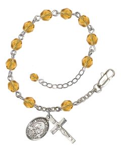 Saint Bernard of Montjoux RB6000-9264 6mm Rosary Bracelet Available in 11 colors