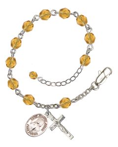 Blessed Jeanne Jugan RB6000-9409 6mm Rosary Bracelet Available in 11 colors