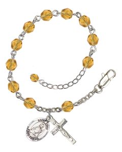 Saint Lucy RB6000-9422 6mm Rosary Bracelet Available in 11 colors