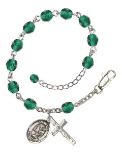 Saint Luke the Apostle RB6000-9068 6mm Rosary Bracelet Available in 11 colors