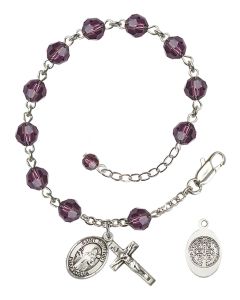 Saint Benedict RB9400-9008 6mm Rosary Bracelet Available in 12 colors