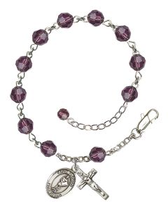 Saint Florian RB9400-9034 6mm Rosary Bracelet Available in 12 colors
