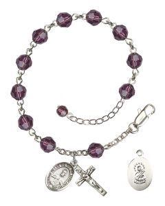 Scapular RB9400-9098 6mm Rosary Bracelet Available in 12 colors