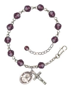 Saint Marcellin Champagnat RB9400-9131 6mm Rosary Bracelet Available in 12 colors