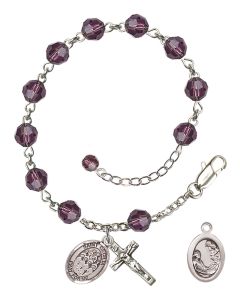 Saint Cecilia / Choir RB9400-9180 6mm Rosary Bracelet Available in 12 colors