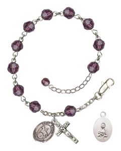 Saint Kateri/Equestrian RB9400-9182 6mm Rosary Bracelet Available in 12 colors