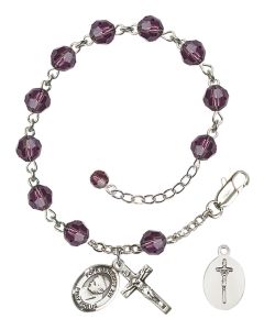 Pope Emeritace  Benedict XVI RB9400-9235 6mm Rosary Bracelet Available in 12 colors