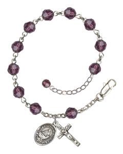 Saint Catherine of Sweden RB9400-9336 6mm Rosary Bracelet Available in 12 colors