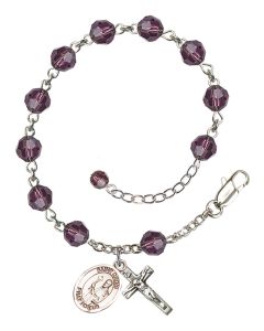 Saint Regis RB9400-9380 6mm Rosary Bracelet Available in 12 colors