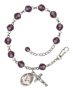 Saint Peter Canisius RB9400-9393 6mm Rosary Bracelet Available in 12 colors