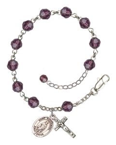 Saint Nathanael RB9400-9398 6mm Rosary Bracelet Available in 12 colors