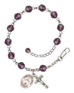Saint Jeanne Jugan RB9400-9409 6mm Rosary Bracelet Available in 12 colors