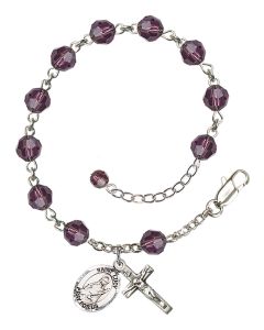 Saint Lucy RB9400-9422 6mm Rosary Bracelet Available in 12 colors