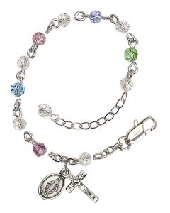 Miraculous RBI9574 4mm Infant Rosary Bracelet Available in 16 colors