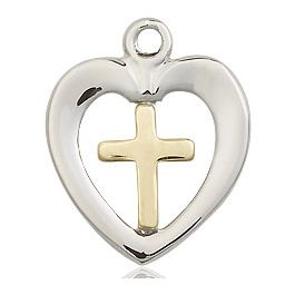 Heart Cross 4247 - 5/8 x 1/2