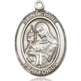 St Clare of Assisi Oval Patron Saint Series Available in 3 Sizes