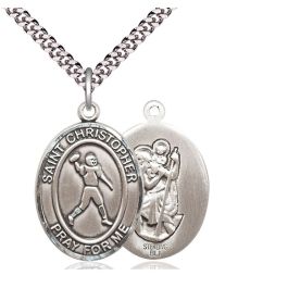 St Christopher Football Oval Patron Saint Series Available in 3 Sizes