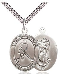 St Christopher Ice Hockey Oval Patron Saint Series Available in 3 Sizes