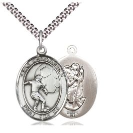 St Christopher Soccer Oval Patron Saint Series Available in 3 Sizes