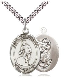 St Christopher Wrestling Oval Patron Saint Series Available in 3 Sizes