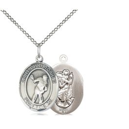 St Christopher Lacrosse Oval Patron Saint Series Available in 3 Sizes